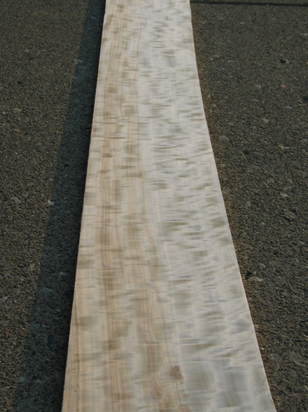 Raw figured wood from poplar